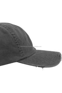 Sombrero de béisbol deportivo Unisex, gorra de béisbol con apariencia rota, 100% algodón - Product Image 5