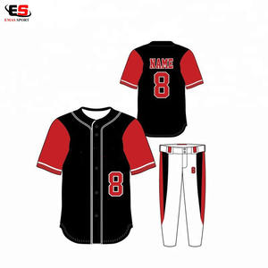 Uniformes de entrenamiento de béisbol de malla personalizados de alta calidad al por mayor, ropa deportiva de nuevo estilo impresa para equipos de América del Norte - Product Image 4