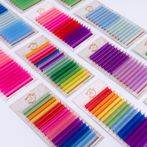 Extensions de cils colorées en PBT coréen de qualité supérieure, plateaux BC, fournitures pour techniciens en cils, Vietnam, Easy Fan, fournisseur de marque privée - Product Image 2