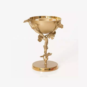 Brûleur d'encens moderne en métal or poli porte-encens solide l forme ronde Bakhoor porte-encens parfum - Product Image 5