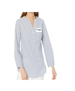 Hot Selling ,Wholesale High Quality Fabric Women's Classic-Fit Length Sleeve Poplin Shirt from Bangladesh - Product Image 1