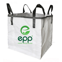 Sacs en vrac de 1 tonne, 1,5 tonne, 2 tonnes, type FIBC, anti-UV, tissés, à fond plat, ouverts, 1400D/1500D Denier, 4 coutures latérales, sacs tissés en PP