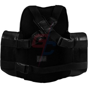 เสื้อเกราะป้องกันสำหรับต่อยมวย, เสื้อกั๊กป้องกันสำหรับศิลปะการต่อสู้มีโลโก้ด้านหน้าสีดำสีส้ม - Product Image 3