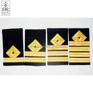 OEM Customizable Shoulder <b>Boards</b> Epaulets Bullion Wire French Gold Braid Cotton/PVC Eco-friendly High Quality Uniform - Product Image 3