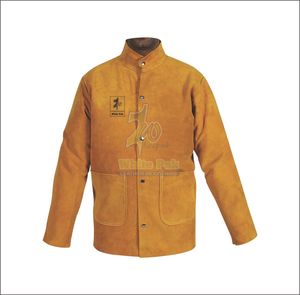 Chaqueta de Soldadura de Cuero Vacuno de Alta Calidad, Resistente, Blanca, Anti-Calor, Antiestática, de Seguridad Industrial, Color Personalizado - Product Image 1