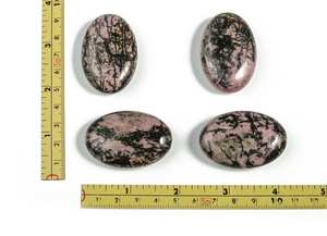 Pierre de palmier ovale en Rhodonite, pierre de palmier ovale, en cristal, Rhodonite pour cadeaux, Agate, livraison gratuite - Product Image 3