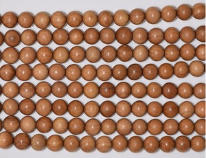 108ลูกปัดไม้จันทน์ Mala 4มม.-22มม. ลูกปัดสีเหลืองเข้มถึงสีน้ำตาลทองเข้มสำหรับชาวจีนมาลาสำหรับทำสมาธิและสวดมนต์ - Product Image 3