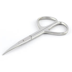 Ciseaux à ongles de style russe pour droitiers, finition miroir brillante, lames courbées en acier inoxydable durable, pointe aiguisée pour cuticules et ongles - Product Image 4