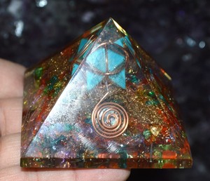 Chakra OrgoneพีระมิดกับMerkaba Star | Energy Generator OrgoneพีระมิดสำหรับEmfป้องกัน - Product Image 1