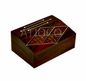 High American <b>Wooden</b> Cremation Urn Brass Motif Latest Modern Standard Cremation <b>Box</b> Top Selling Unique Wood Cremation <b>Memorial</b> - Product Image 4