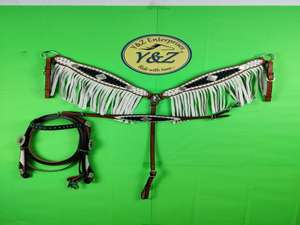 Y & Z haute qualité en cuir véritable cheval fournitures équestres selle occidentale collier de poitrine rênes ensemble disponible en gros - Product Image 2