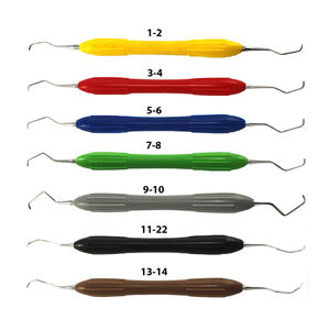 Gracey-Curettes de silicona con revestimiento multicolor, conjunto de instrumentos quirúrgicos dentales, 7 Uds. - Product Image 1