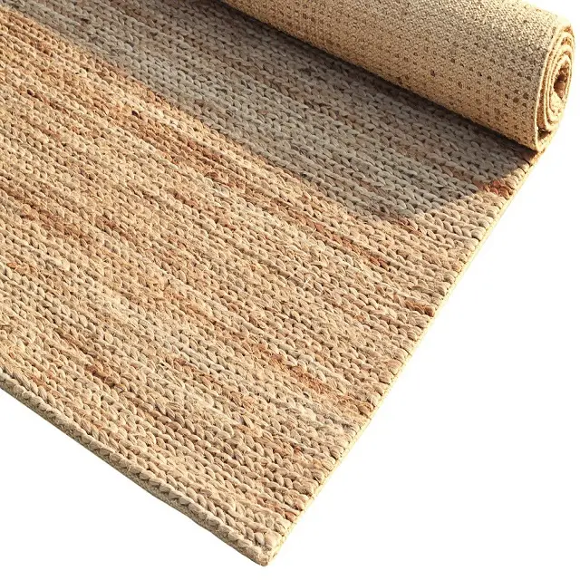 Indian Manufacturer Factory Handmade Handwoven 100% Natural Washable Design Braided Hemp Sisal Jute Rug Carpet Floor Door Mat