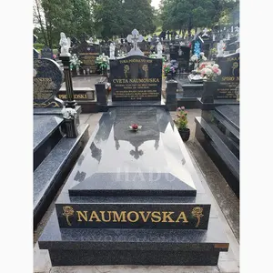 Wholesale Cheap China Black Granite <strong>Funeral</strong> Monument Gravestone - Product Image 5