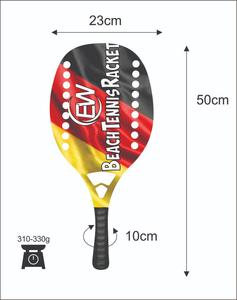 Raquetas de Tenis Playa Personalizadas de Carbono y Fibra de Vidrio con sus Logotipos y Combinaciones de Colores 310-330g 50cm - Product Image 3