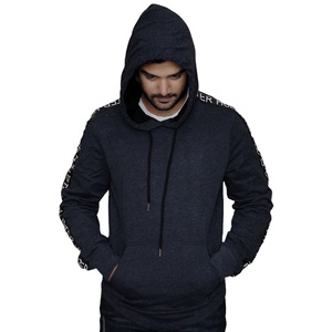 Pull-over à capuche tendance en tissu éponge de coton pour hommes Versatile Garment Dye Stone Wash Winter Tops Plus Size Options Available - Product Image 1