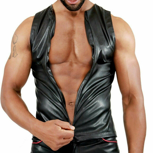 Camiseta sin mangas de cuero informal de verano para hombre personalizada, camiseta de entrenamiento para correr en el gimnasio sin mangas con características de secado rápido y transpirable - Product Image 1