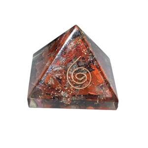Pyramide d'orgonite rose jaspe rouge, petites enveloppes pour Orgonite, protège des radiations, EMF - Product Image 1