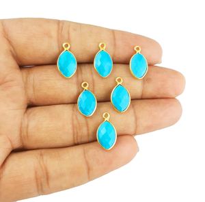 Monture en forme de caleçon, pierre précieuse de Turquoise, argent Sterling, pendentif en pierre de naissance - Product Image 1