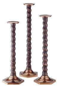 <b>Silver</b> Tapered Wooden <b>Candlestick</b> Holder with Metal Base Handmade TVAKM for Home Hotel Spa Weddings Christmas Decorations - Product Image 4