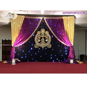 Wedding Stage Star Decorative <b>Backdrop</b> Curtain Elegant Velvet Curtain <b>Party</b> Stage <b>Backdrop</b> Wedding Velvet <b>Backdrop</b> Drapes - Product Image 1