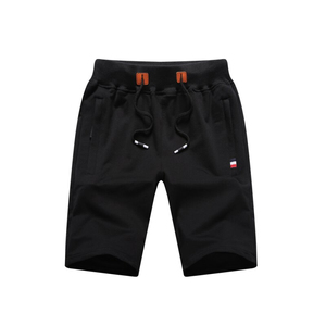 Pantalones cortos cruzados para hombre para entrenamiento de gimnasia y deportes-Pantalones cortos de compresión de fitness al por mayor con patrón sólido para correr y entrenar - Product Image 4