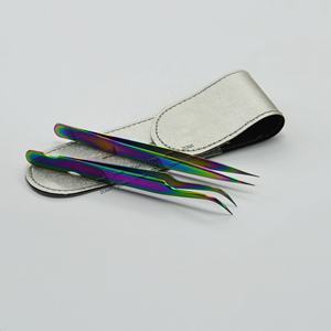 Pince à épiler professionnelle en acier inoxydable pour extension de cils vente en gros pince à cils pointue droite - Product Image 6