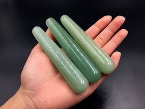 Baguette de massage Aventurine verte de prospérité pierre de guérison brillamment polie améliore la circulation de l'amour de soi outil d'énergie Reiki - Product Image 4