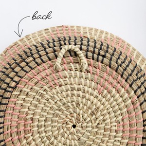 Wholesale Vintage Handicrafts Seagrass Woven Wall <b>basket</b> Decor <b>Wicker</b> Rattan Wall art Hanging <b>baskets</b> decoration Home Living Roo - Product Image 4