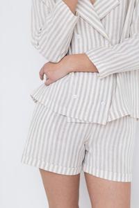 Pantalones cortos de algodón para mujer, ropa de descanso para dormir, traje de manga larga, talla grande, transpirable - Product Image 6