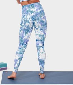 Sujetador de espalda cruzada con estampado por sublimación para mujer, de cintura alta legging, conjunto de yoga con impresión personalizada y diseño a precio de fábrica - Product Image 6