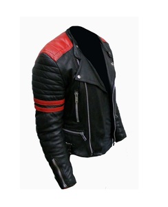 Veste de motard pour hommes, en cuir de vache, fermeture éclair, de haute qualité, disponible en toutes les couleurs - Product Image 2