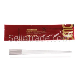 Disposable Sterile Korean Stainless Steel Handle Special Long Acupuncture Needles, SMC Acupuncture Needle with tube(500 PCS/BOX)