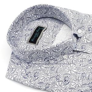 Camisa de Hombre de Popelina Floral con Estampado Digital, Corte Entallado, Transpirable, Ecológica, Primavera Verano, Hecha en Turquía, Camisas de Algodón - Product Image 4