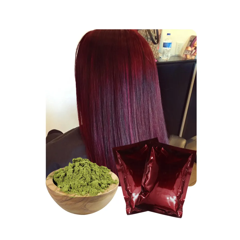 Ecocert प्रमाण पत्र सबसे लोकप्रिय रसायन मुक्त हर्बल लाल मेंहदी पाउडर बालों का रंग छाया