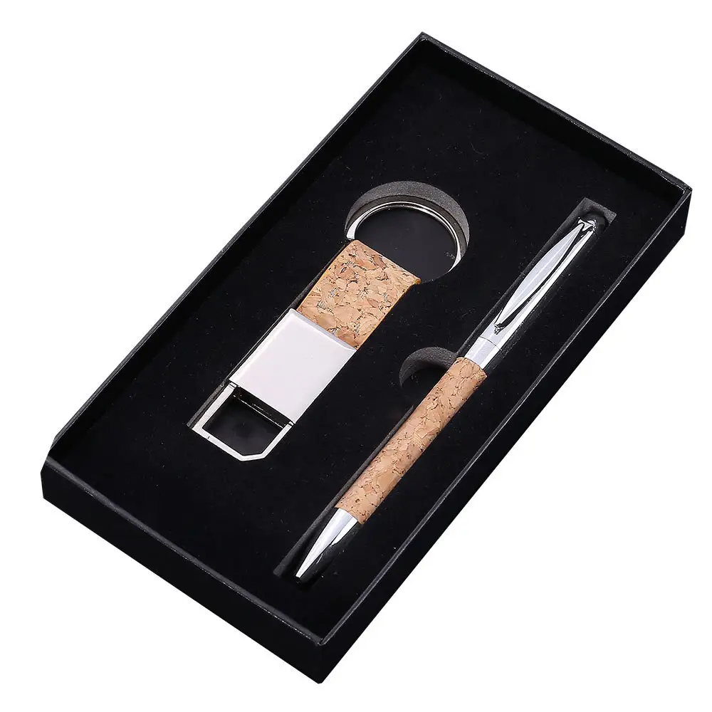 Promotionele Custom Logo Relatiegeschenk Set En Sleutelhanger Met Pen Gift Set Items Voor Corporate Gift