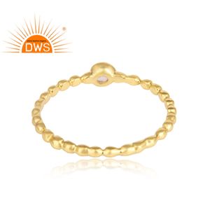 Glorious Iolite-Anillo de Gema chapado en oro de 18k, anillo de diseñador de plata 925, joyería - Product Image 3