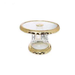 Nouveau Design Vintage Martelé Craquelé Verre Dom Designer Coin Perlé De Luxe De Service Gâteau Cupcake Stand Pour Les Fournisseurs De Gros - Product Image 1