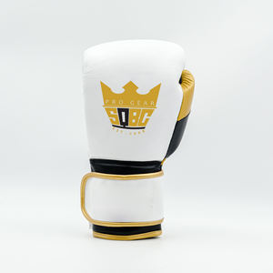 Gants de Kickboxing blancs rembourrés en Latex, gants de combat professionnels en cuir Muay Thai d'entraînement pour Boxeo - Product Image 6