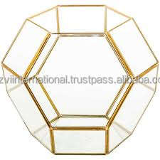 Modern Design Indoor Plant Terrarium <b>Glass</b> <b>Vase</b> with Metal Frame Functional Tabletop <b>Vase</b> - Product Image 4