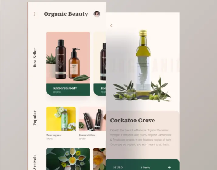 Natural Beauty Products Ecommerce App | Android Beauty App Design