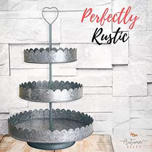 ชั้นวางเค้กชุบสังกะสี3ชั้นสไตล์วินเทจสำหรับคัพเค้กมัฟฟินและขนมอบ - Product Image 3