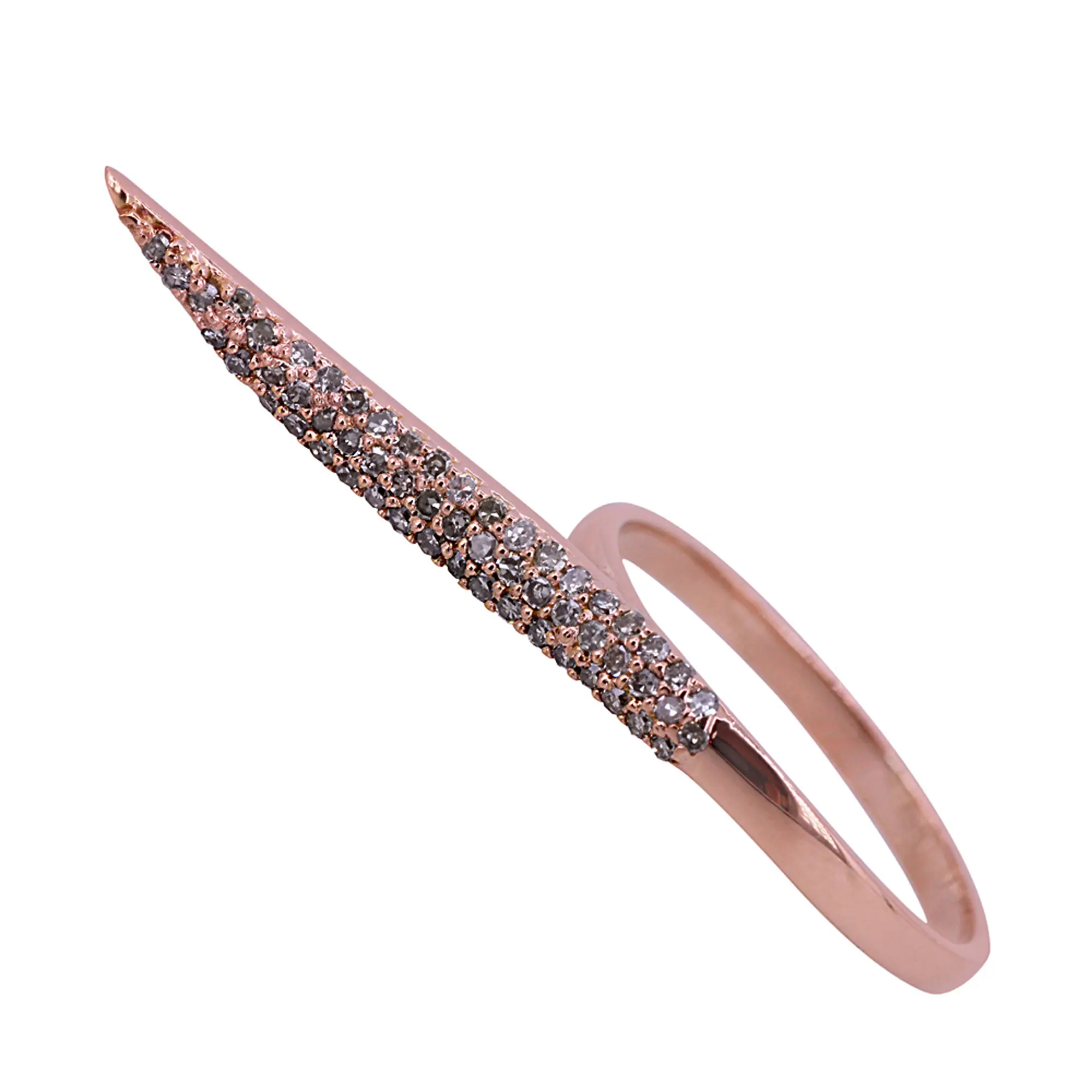 New Design 2022 Gold Diamond Armor Finger Ring Fine Jewelry Manufacturer Natural Diamond 18k Solid Rose Gold Jewelry