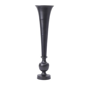 Metal Black Flower <b>Vase</b> Superior Quality Handmade Designer Flower Holder <b>Tall</b> Size Decorative Luxury Metal Flower Pot - Product Image 1