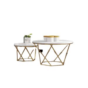 Mesa de centro con diseño de hoja moderna con logotipo personalizado PC Mesa decorativa de metal Espejo Decoración simple para el hogar para estilo Ins - Product Image 1