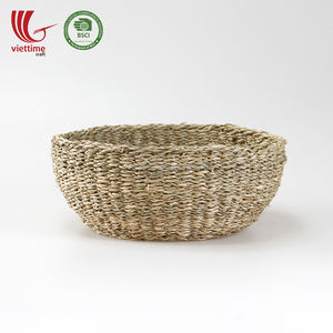 ชุดตะกร้าสานจากหญ้าทะเลสานทรงชามธรรมชาติ3ชิ้น - Product Image 2