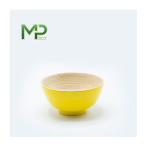 ชามสลัดไม้ไผ่ทำมือ ยี่ห้อ MP สีตามสั่ง งานฝีมือจากเวียดนาม ขายส่ง - Product Image 1