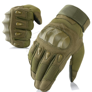 ถุงมือขับขี่มอเตอร์ไซค์คุณภาพสูงสำหรับผู้ชาย แบบเต็มนิ้ว กันลื่น ระบายอากาศ กันลม หนังลายถัก อุปกรณ์นิรภัย - Product Image 4