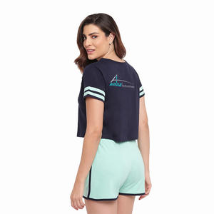 Ensemble de T-Shirt décontracté pour femmes, vêtements de nuit courts, grande taille, promo, été - Product Image 6