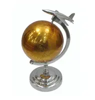 Esfera de metal Náutica de latón macizo para Decoración de mesa, globo de mundo náutico, mapa vintage, venta al por mayor